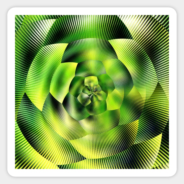 Vegetarian Vortex, Fruit Fantasy Patterns. 6 Green Peppers Sticker by mister-john